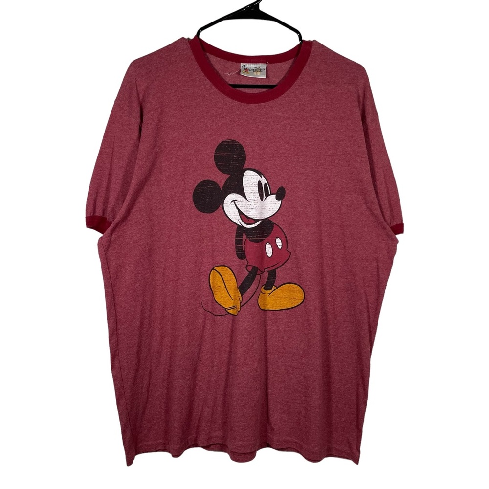 Vintage Y2K Walt Disney World Mickey Mouse Ringer T Shirt